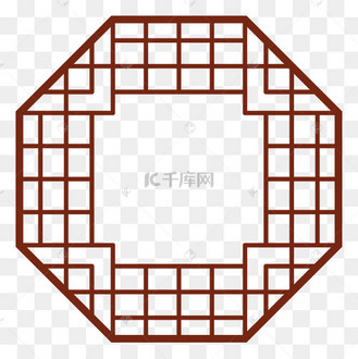 八边形古风窗户