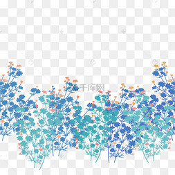 小清新花卉花丛边框