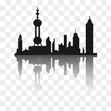 上海外滩城市剪影
