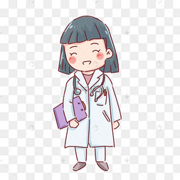 卡通医疗儿科可爱亲切温柔女医生