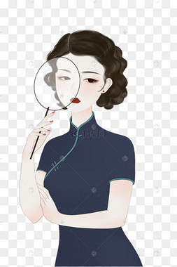 拿扇子
