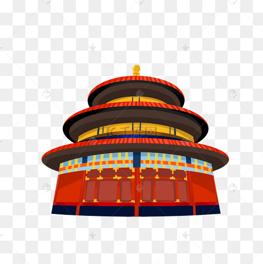 卡通北京标志建筑图片