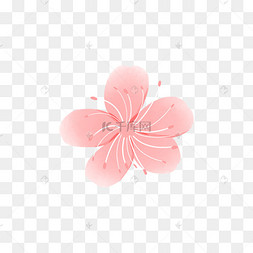 卡通唯美浪漫粉色花朵樱花桃花