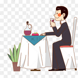 手绘外卖送餐人物插画餐饮厨师手绘卡通人物免抠png素材美食餐饮美女