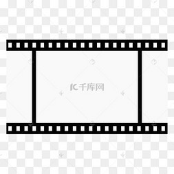 简约风边框标题框手绘黑色扁平化电影胶片边框黑色圆点背景中国风水墨