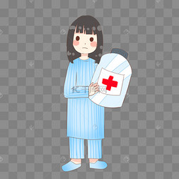病号服女孩