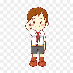 小学生戴红领巾卡通图片-小学生戴红领巾卡通图片素材免费下载-千库网