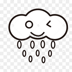 天气预报雨天卡通图标_(天气预报雨天标志卡通图片)