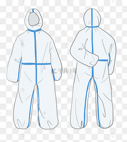 防护服正反面