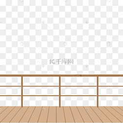 卡通红色的栏杆免抠图