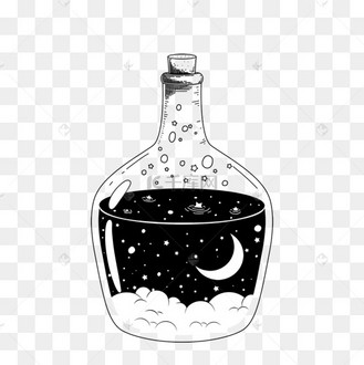 手绘药水瓶子线稿