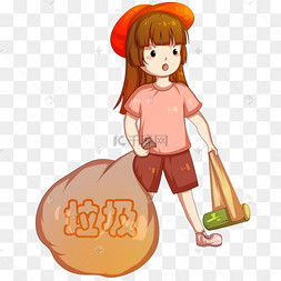 公益捡垃圾小女孩