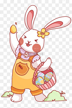 复活节兔子卡通装饰