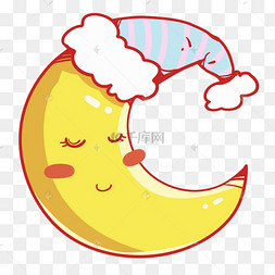 psd手绘卡通月亮星星下载 png下载psd手绘卡通夜晚失眠时间插画下载