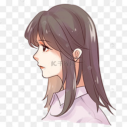 长发女孩侧脸