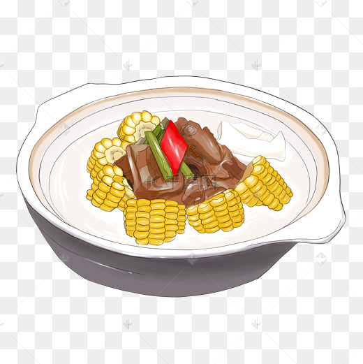 冬天美食玉米排骨汤图片