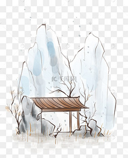 冬季古风雪天风景