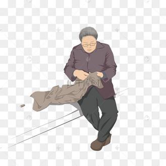 正在缝衣服的慈祥妈妈