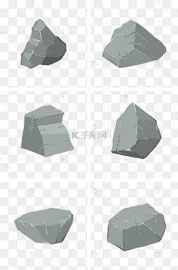 手绘卡通石头可爱