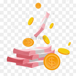 金融财富插画下载 png下载psd人民币符号立体矢量免抠png下载 png下载