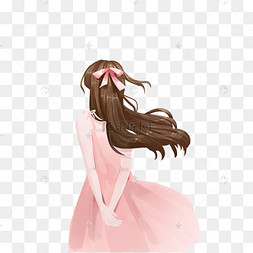 小女孩趴在书桌上背影