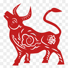 牛年剪纸牛气冲天
