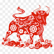 新年牛矢量图