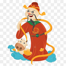 牛年财神爷年俗