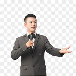 主持人白天室内室内手势
