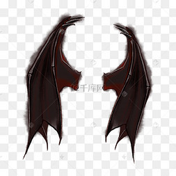 红黑色恶魔魔鬼翅膀