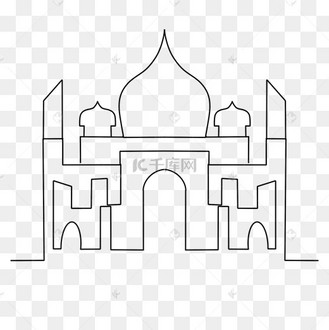 建筑线条画图片_建筑线条画设计图片素材大全-千库网