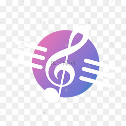创意圆形图案音乐徽标