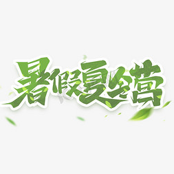 暑假夏令营创意艺术字设计