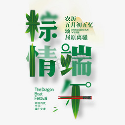 粽情端午创意艺术字