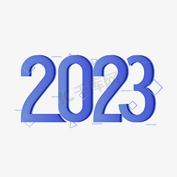 2023科技几何装饰风格艺术字