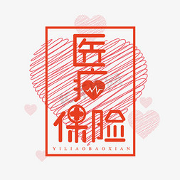 医疗保险创意艺术字设计