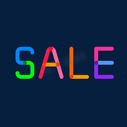 sale折扣免抠艺术字图片_矢量彩色SALE