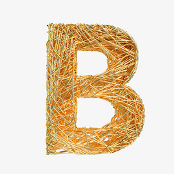 金属抽象线条字母B