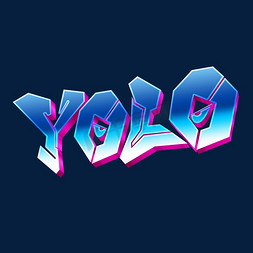 嘻哈文化素材YOLO字体元素艺术字