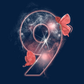 梦幻蝴蝶数字9