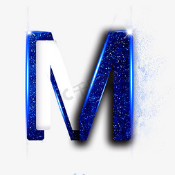 蓝色字母M