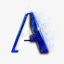 蓝色字母A