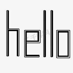 hello字母创意设计矢量图