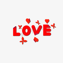LOVE卡通 LOVE卡通设计 LOVE 红色LUVE 卡通艺术字 红色可爱设计