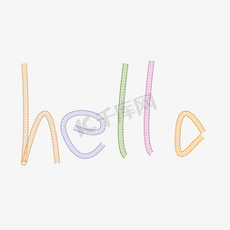 hello字母创意字体设计矢量图