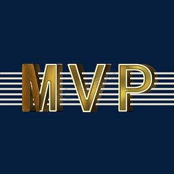金色金属风格MVP字体