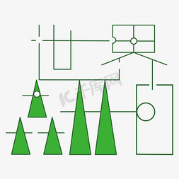 世界森林日绿色字体创意设计矢量图