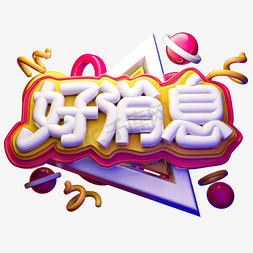 好消息3D字体设计