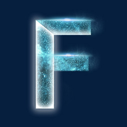炫酷光效分割字母F