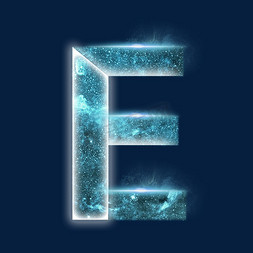 炫酷光效分割字母E